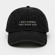 Black Denim Cap - I Was Normal Two Dogs Ago