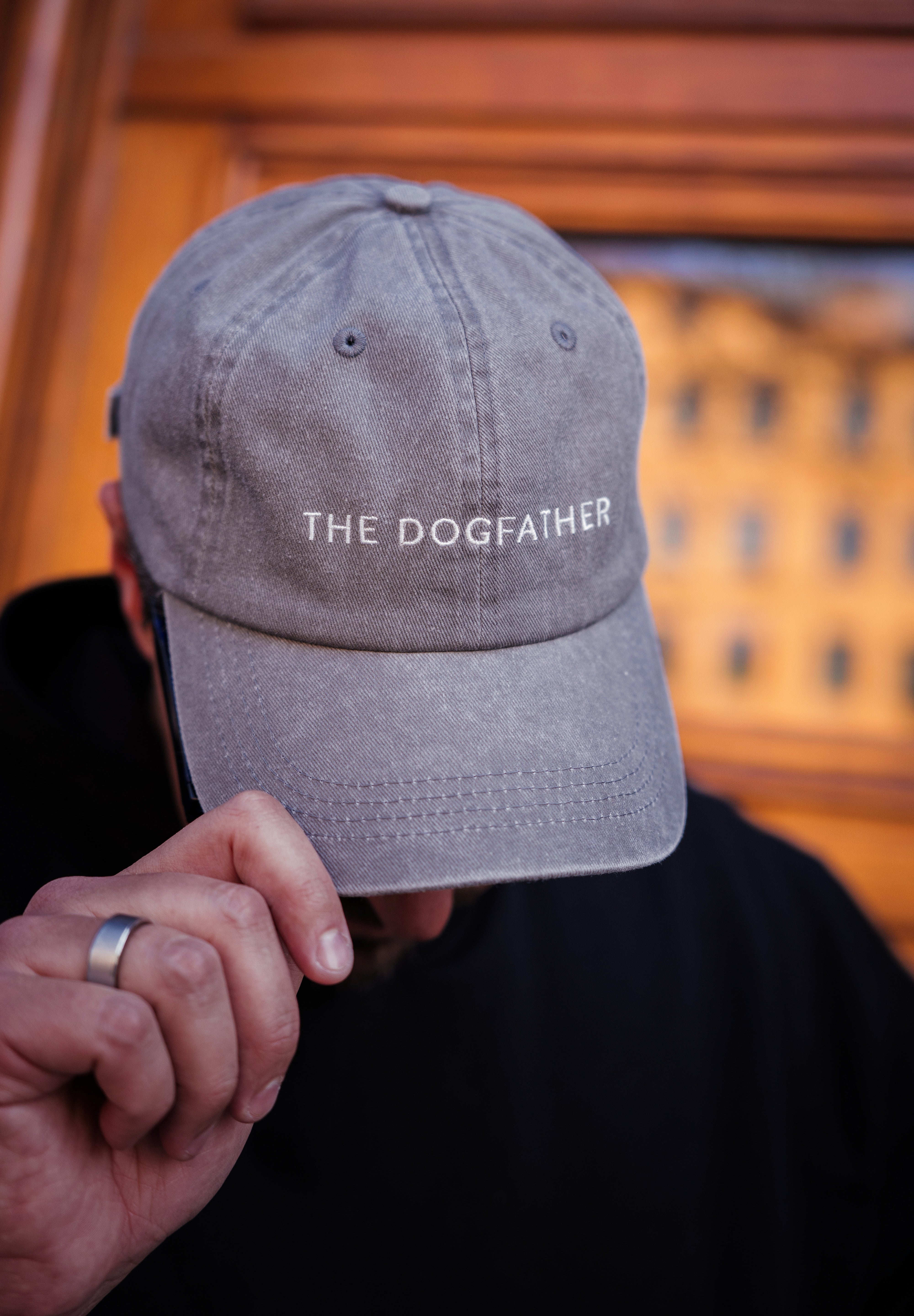Grå denimkasket - The Dogfather 