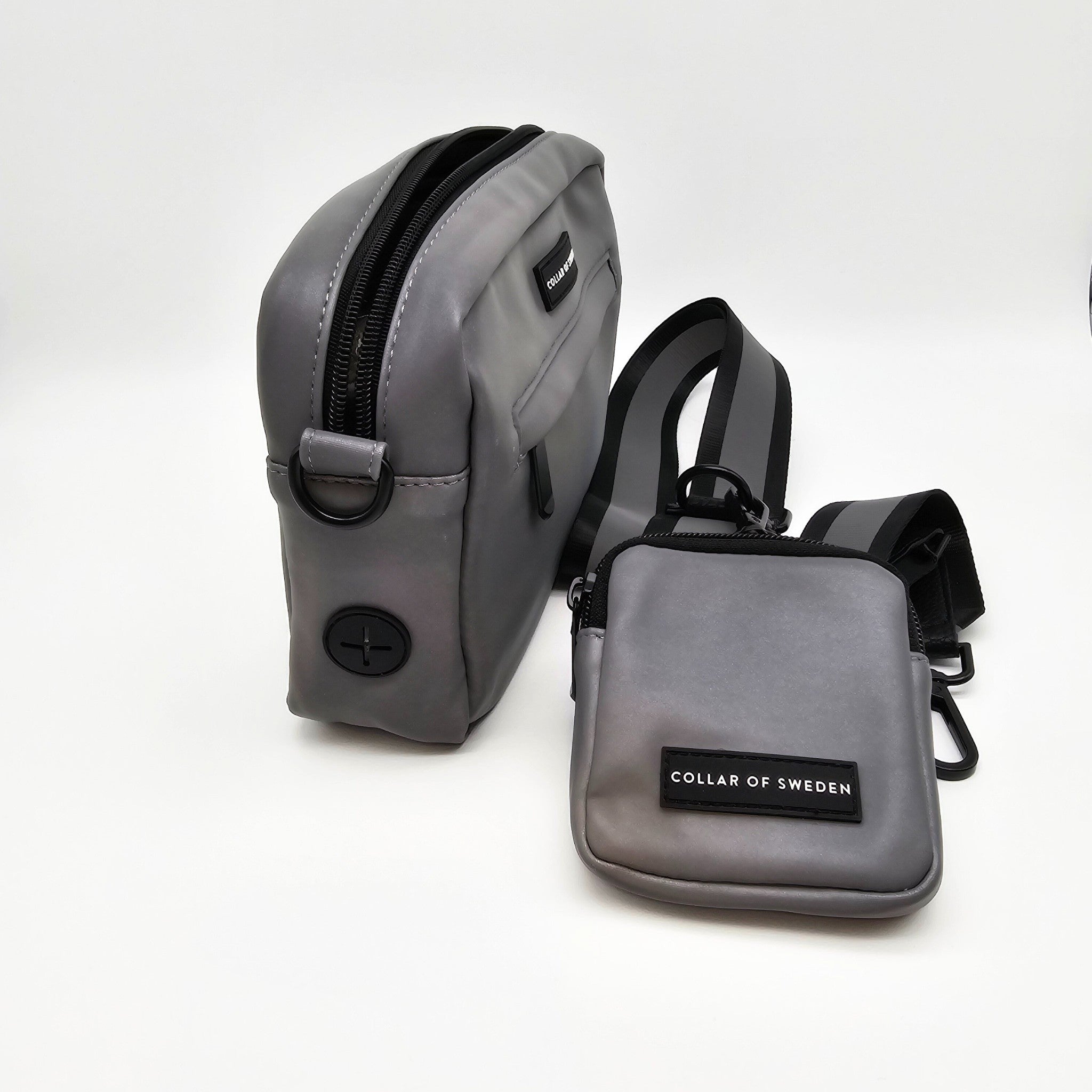 Reflekterende Sølv Hundeluftertaske - Crossbody 