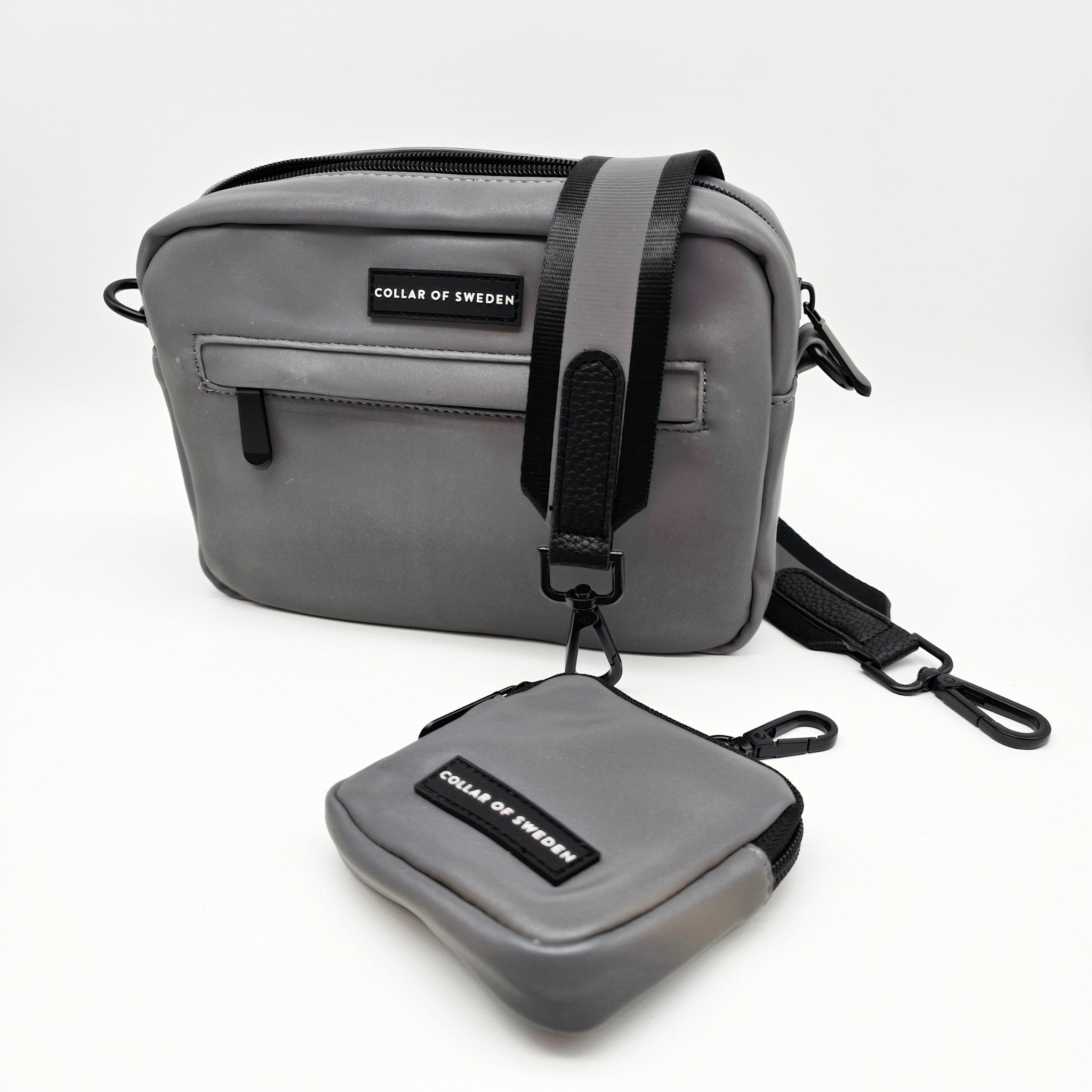 Reflekterende Sølv Hundeluftertaske - Crossbody 